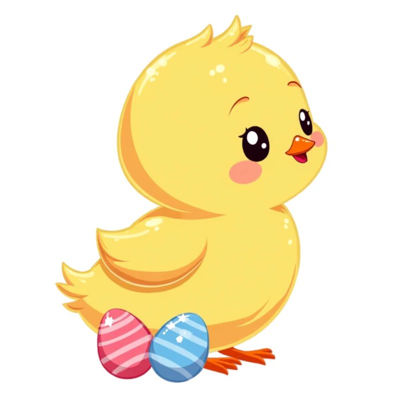 Poussins à Pâques