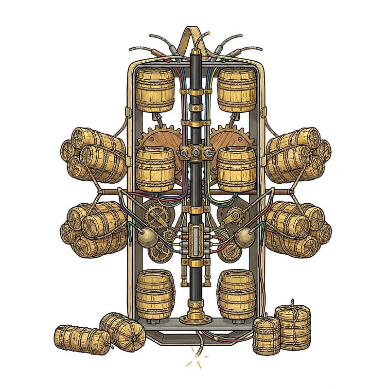 Multi-impact bomb fireworks Malta pyrotechnics