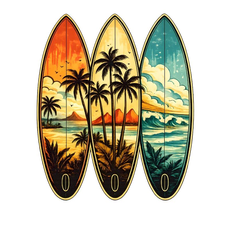 Tropical Surf Triptych