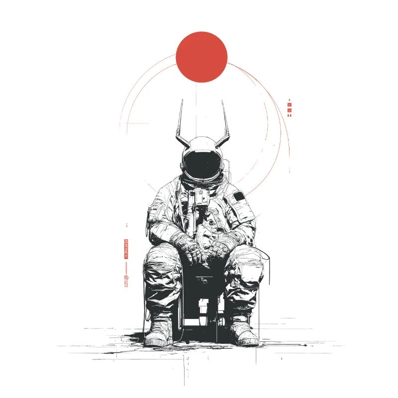 Silhouette in orbit