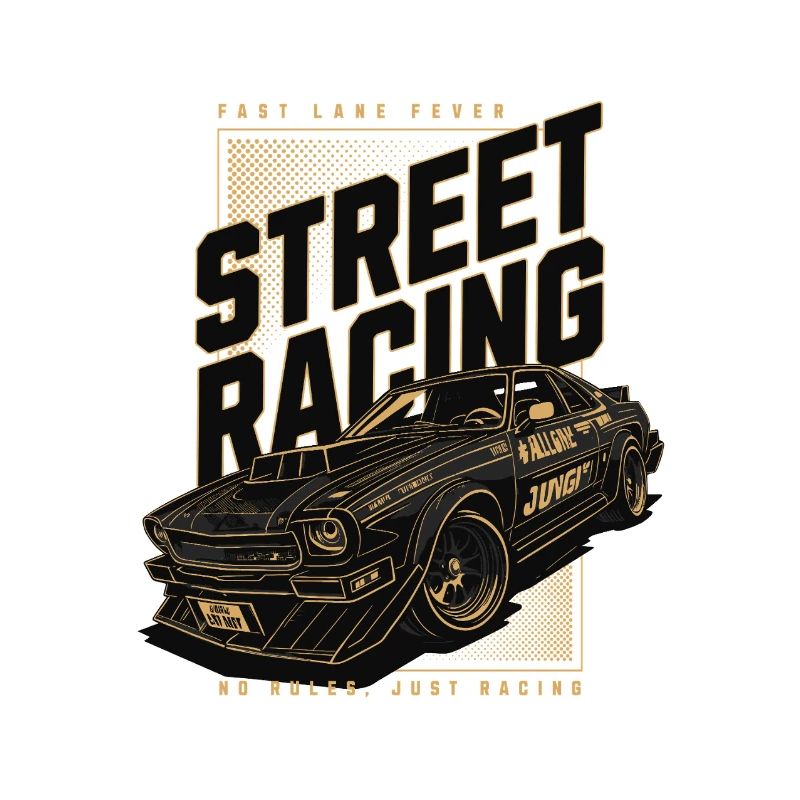 Straßenrennwagen-Print
