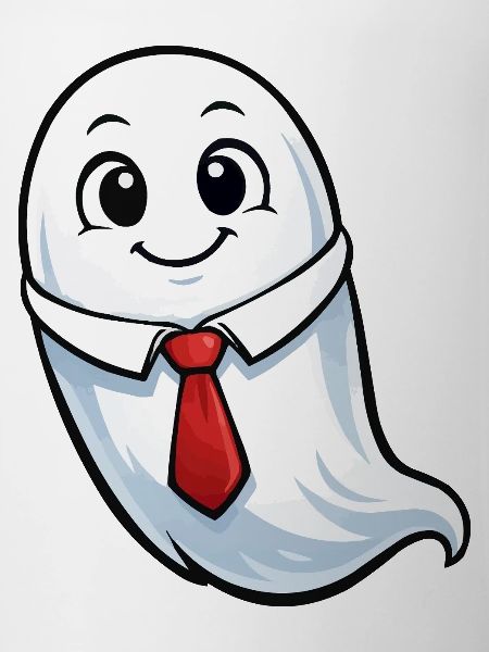 Talking ghost in suit