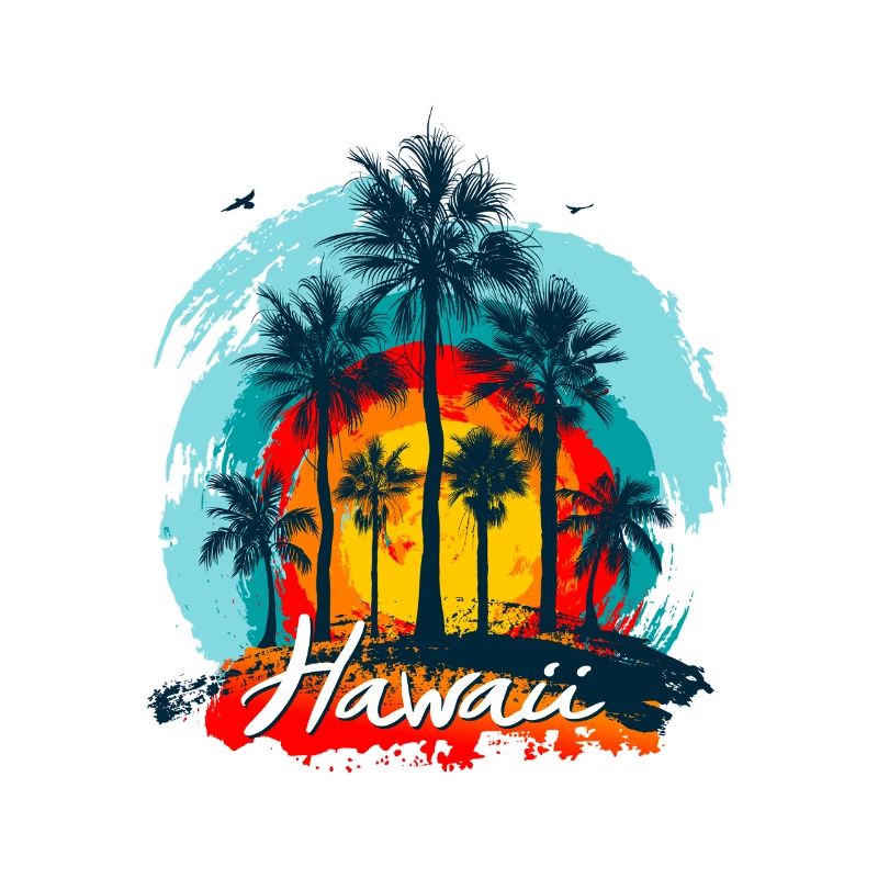 Palm Sunset Hawaii Splash