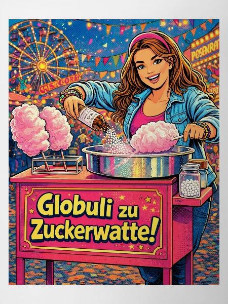 Globuli zu Zuckerwatte