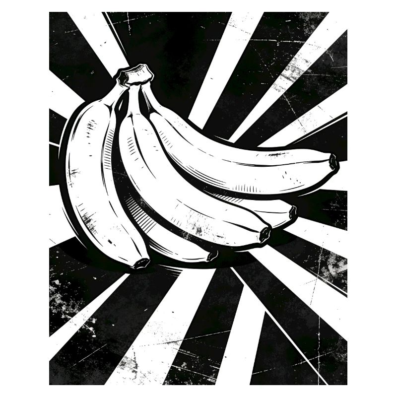Collage de bananes noires et blanches