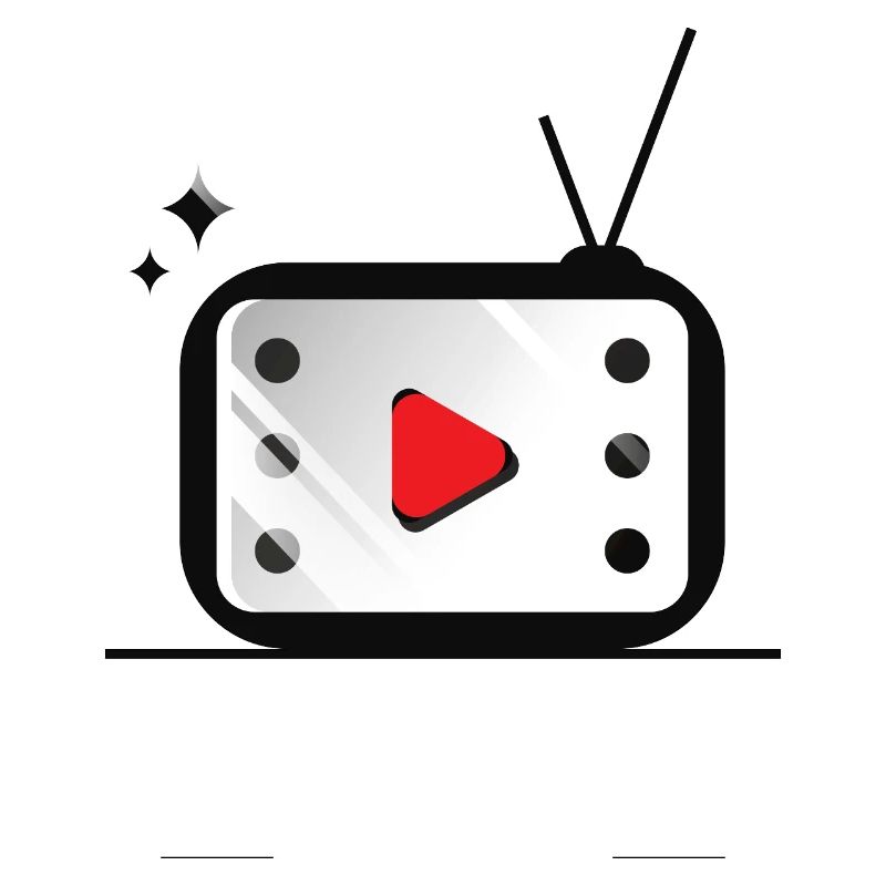 Retro TV Play Button Muster