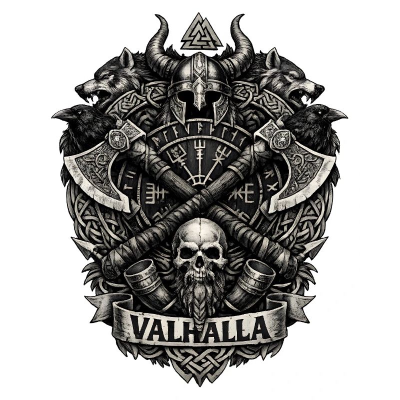 Crâne de Valhalla Viking Crest