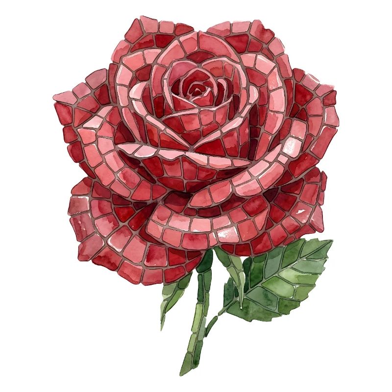 Rose Mosaik - Romantisches Blumen Geschenk