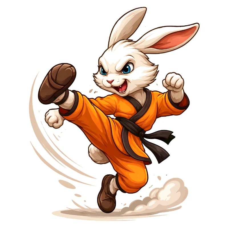 Bunny Kung Fu Karate Ninja Fun Design