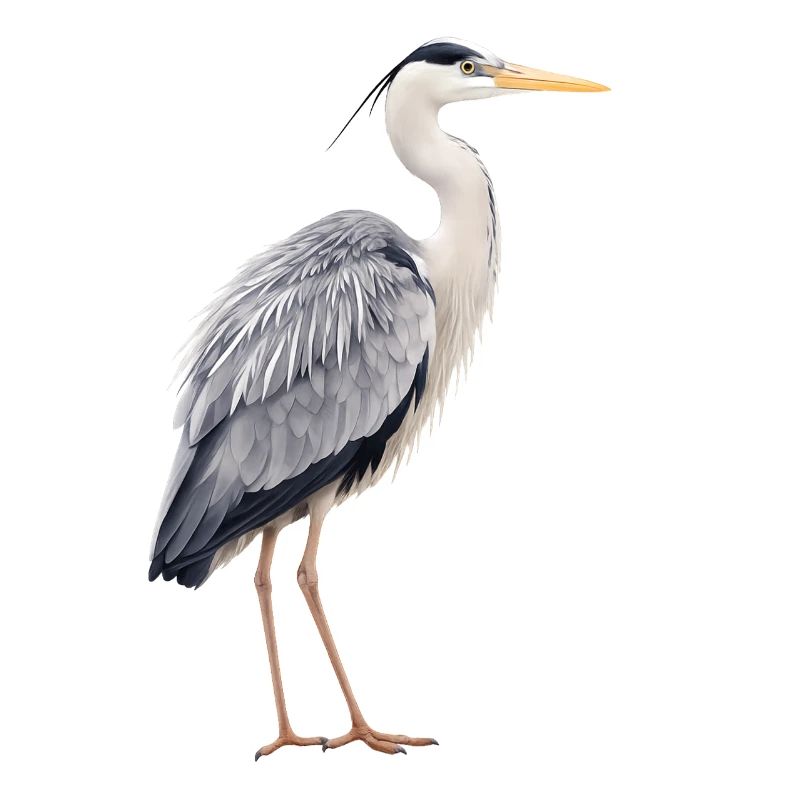 Realistic Grey Heron