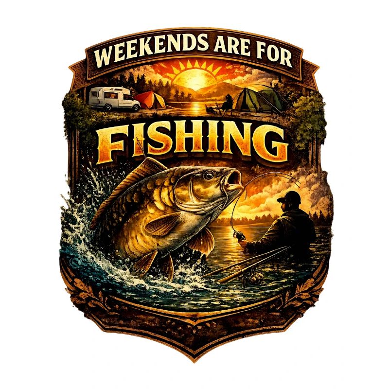 Les week-ends sont consacrés à la pêche – Carp Angler Design