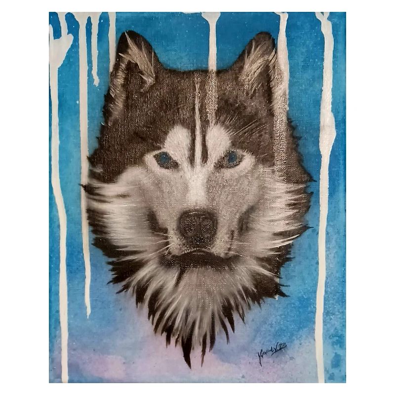 Husky Aquarelldesign