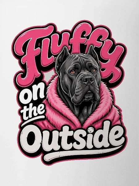 Fluffy on the Outside - Dog Graphic