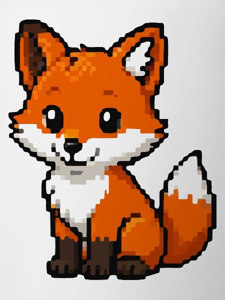 Retro Pixelfuchs Knuddelfuchs