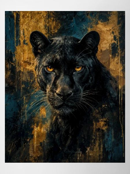 Panthère noire dorée