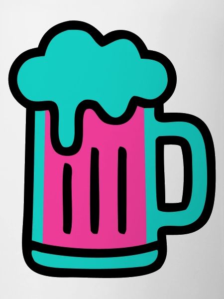 Bierkrug Neon Schaum Icon