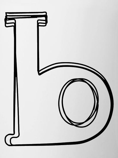 Kleinbuchstabe b handgezeichnet