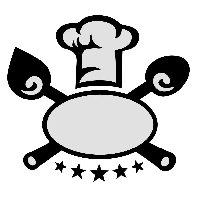 Chef's hat 5 star, cooking, kitchen, cutlery, five