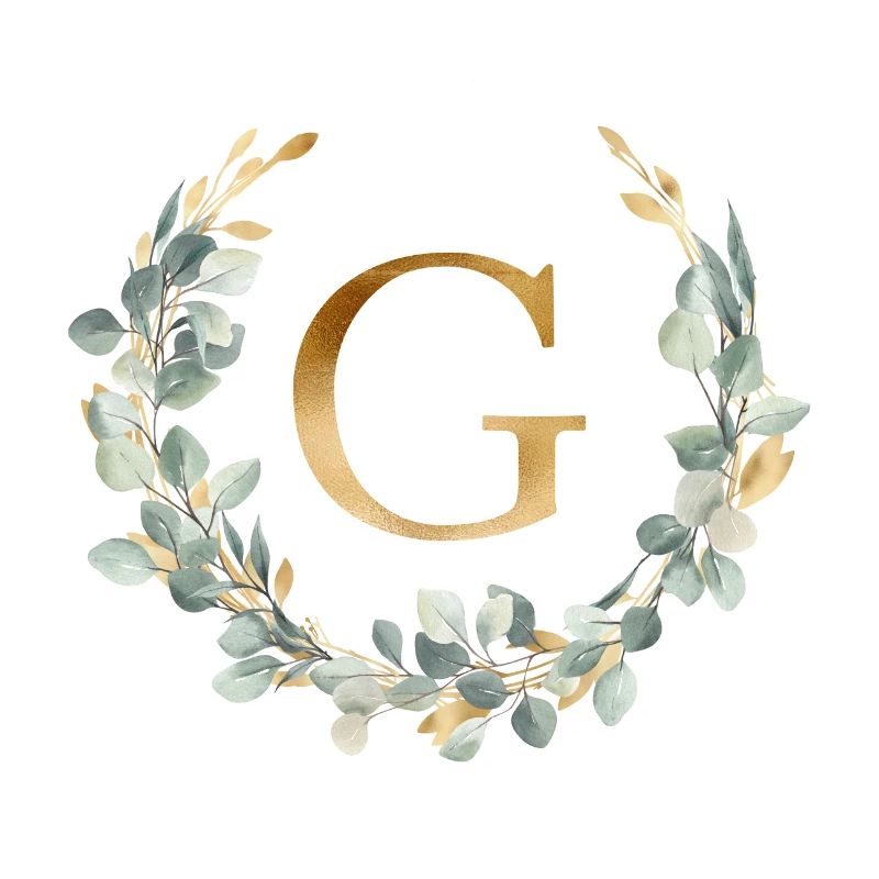 G Monogram Eucalyptus Wreath