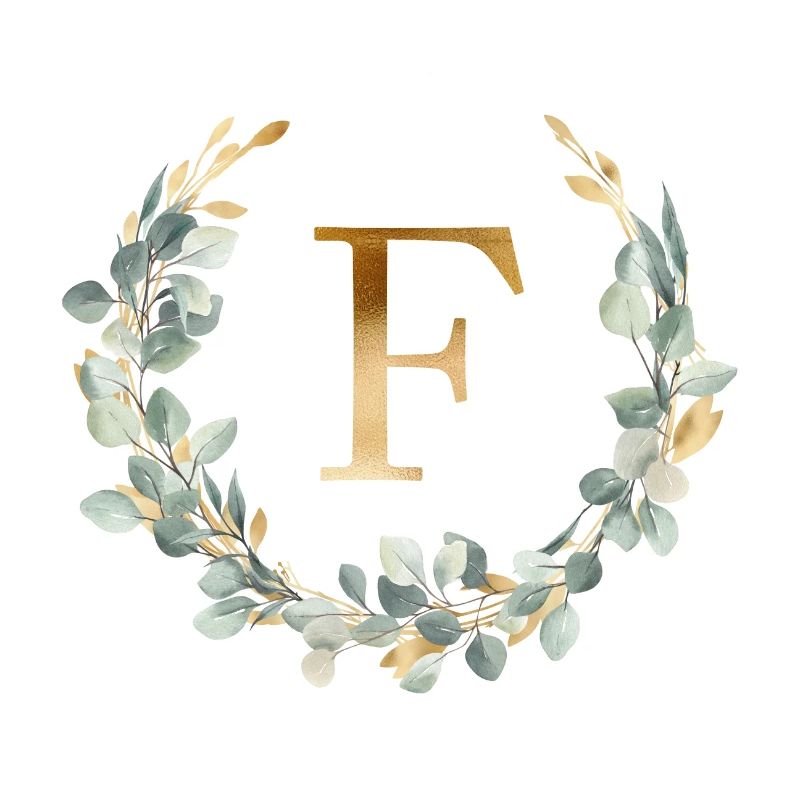 FMonogram Eucalyptus wreath