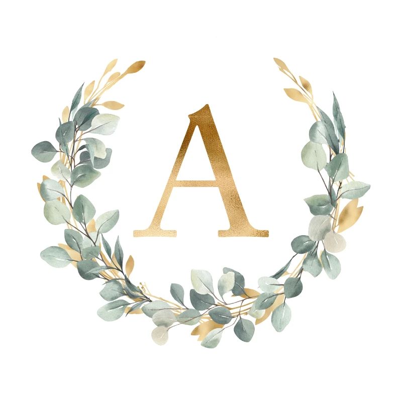 A Monogram Eucalyptus Wreath