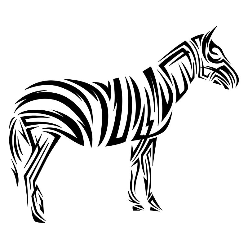 Zebra Tribal Tattoo