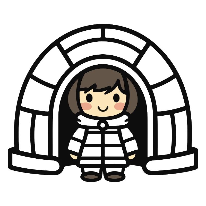 Igloo esquimau d’hiver