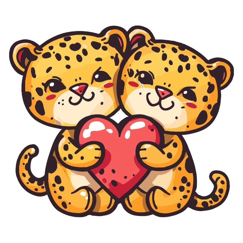 Leopard Comic Couple Love