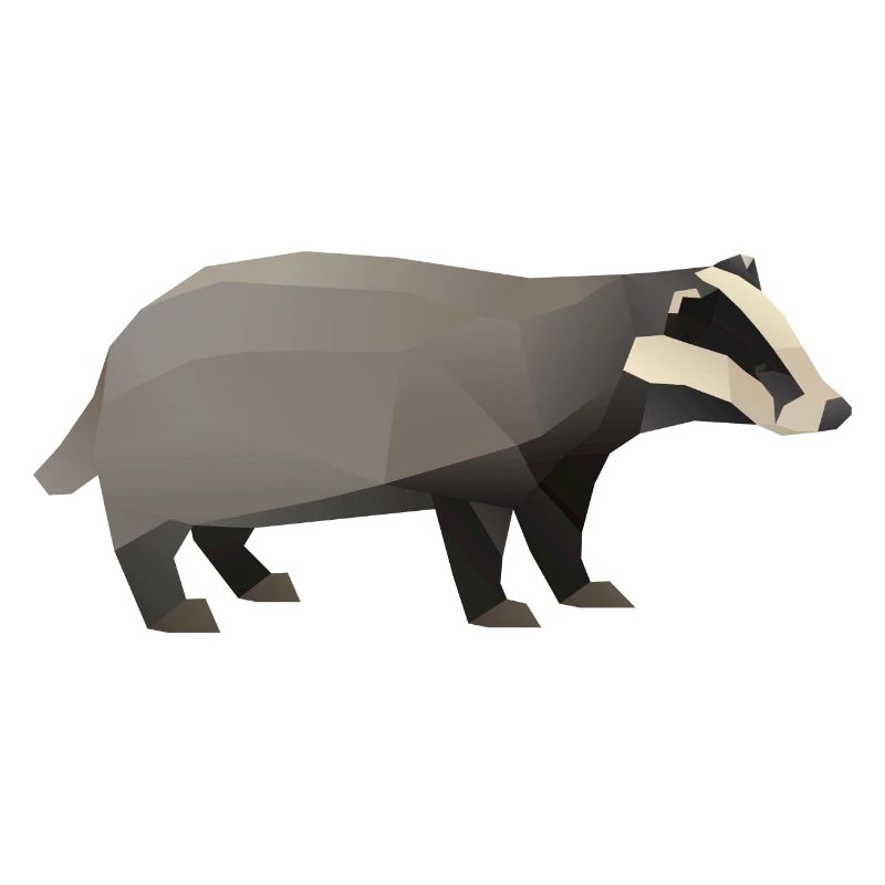Dachs Waldtier Naturschutz Geschenk Polygon
