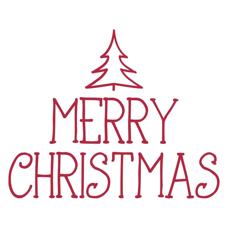 merry christmas with tree 1c