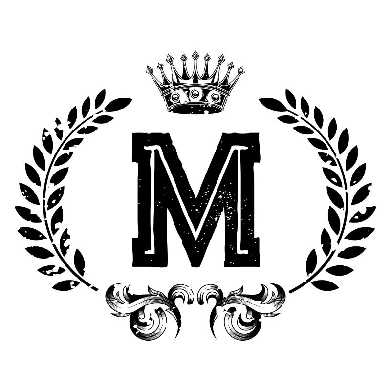 M lettre couronne