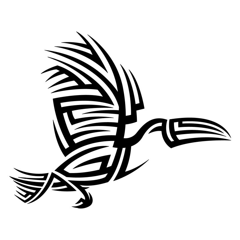 Tatouage tribal Toucan
