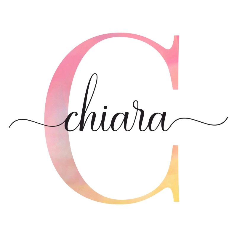 C | Monogramme | Nom | Chiara |Aquarelle