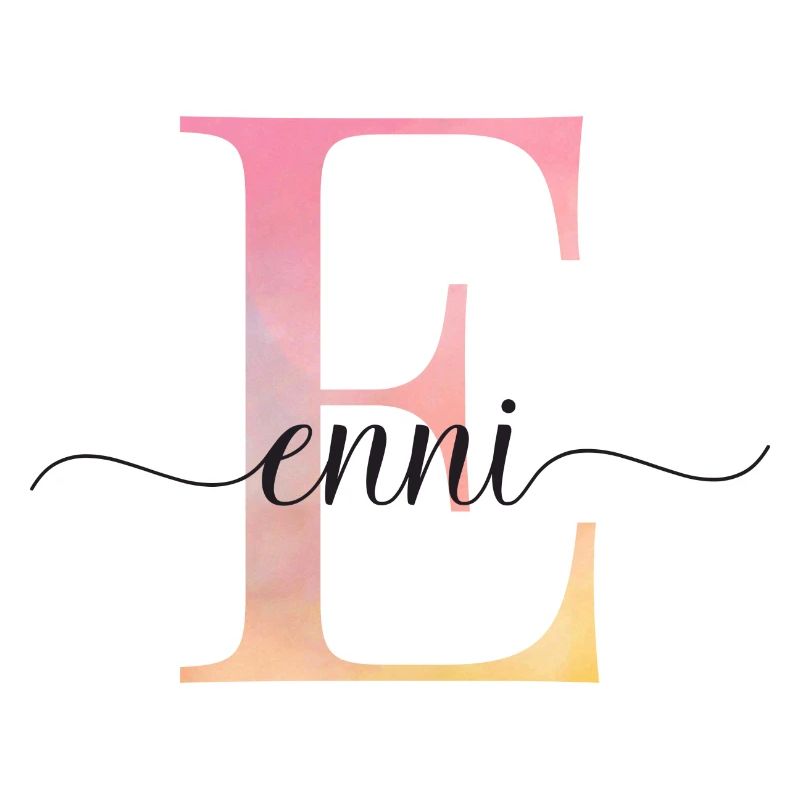 E| Monogramme | Nom | Enni |Aquarelle