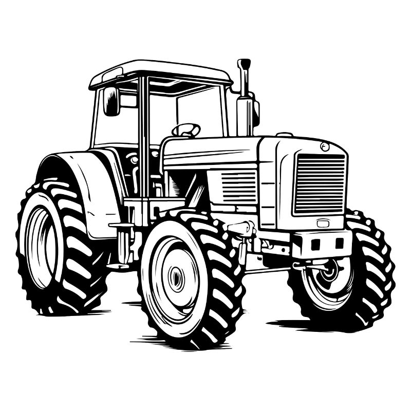 Traktor Symbol Silhouette
