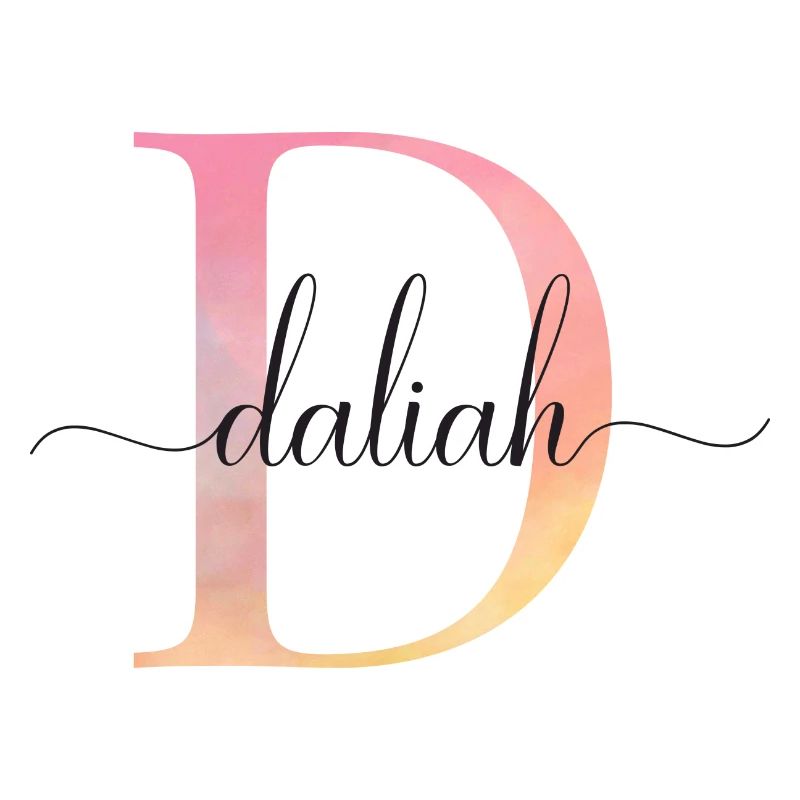 D | Monogramme | Nom | DaliahAquarelle