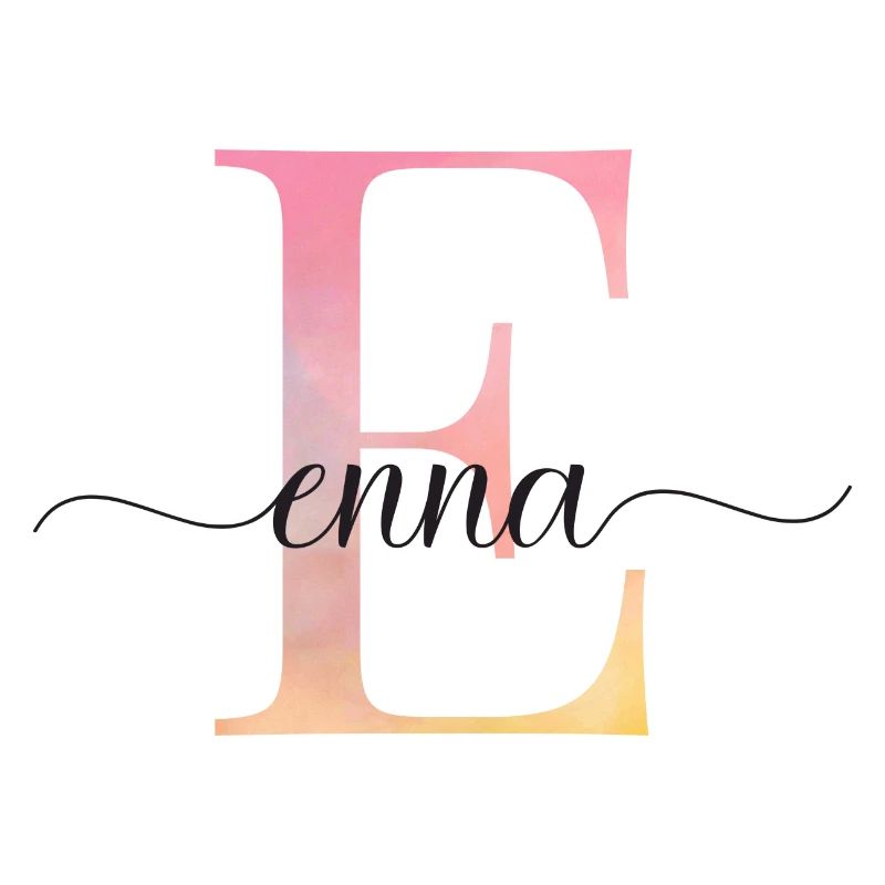 E| Monogramme | Nom | EnnaAquarelle
