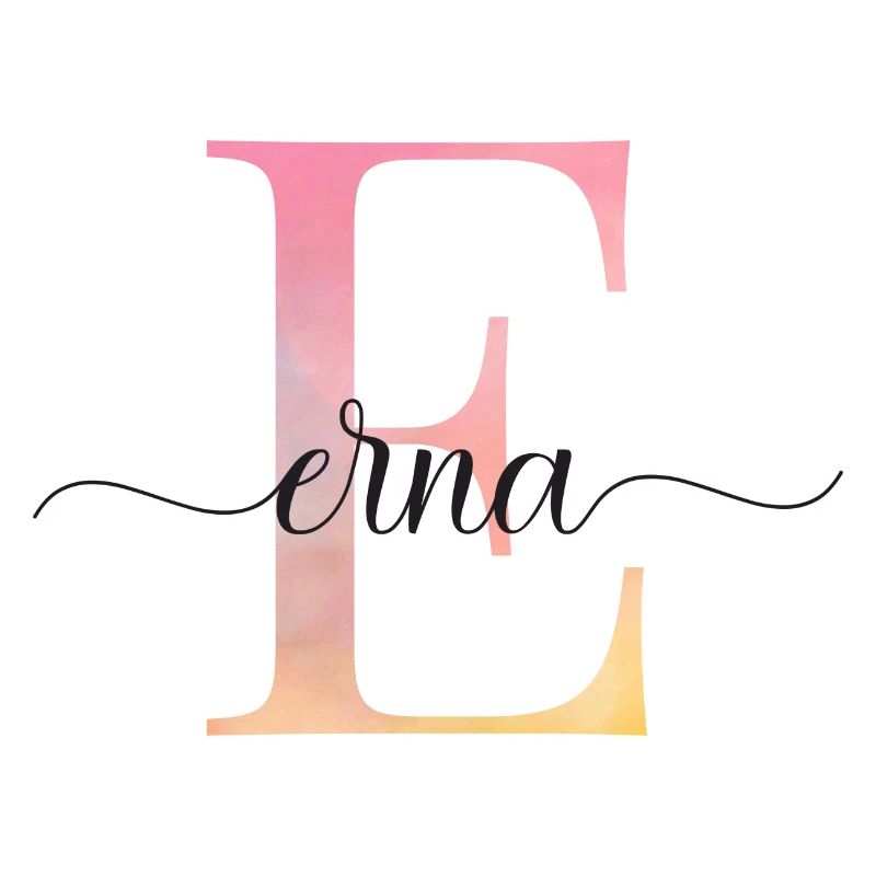 E| Monogramme | Nom | Erna|Aquarelle