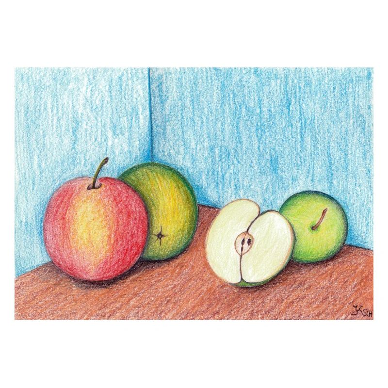 Still Life Apples - Pastel Chalk