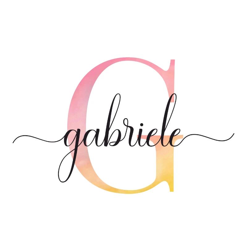 G| Monogram | Name | Gabriele |Watercolor