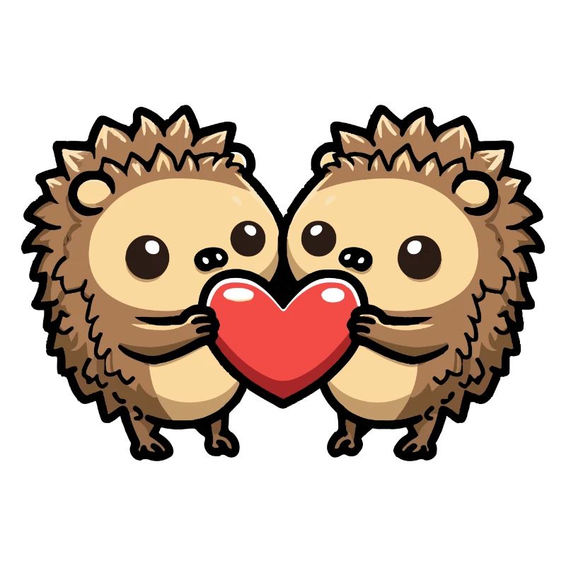 Hedgehog Comic Couple Love