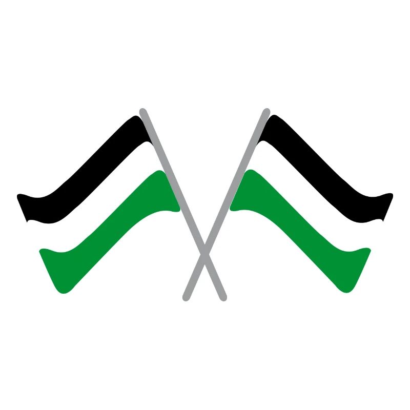 Drapeau noir-blanc-vert | stade de football de drapeau