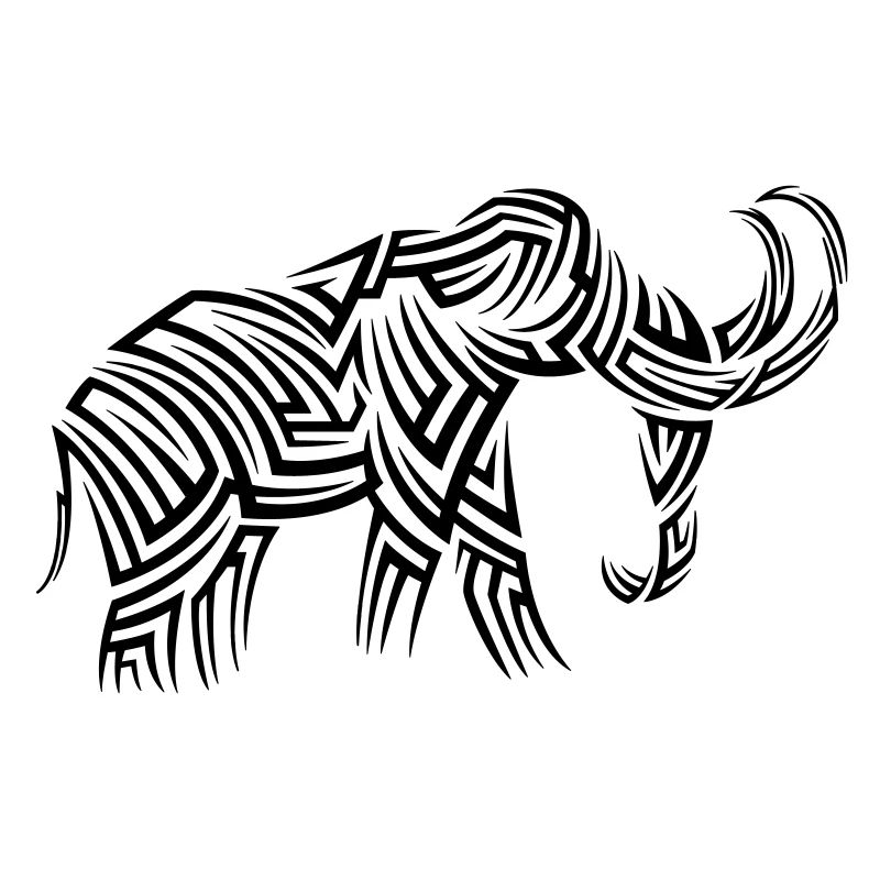 Mammoth Tribal Tattoo