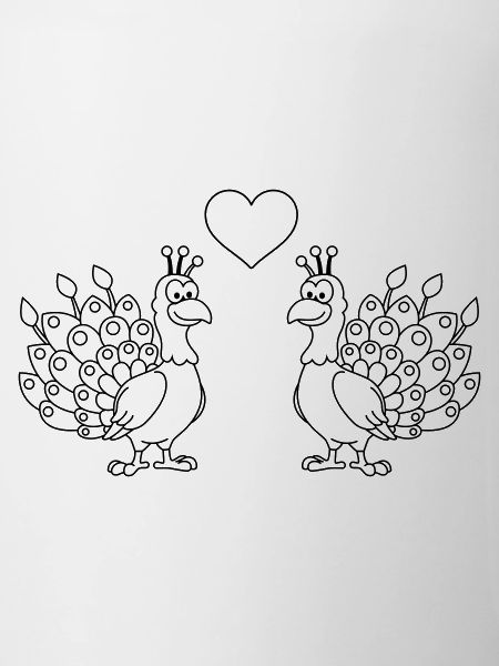 Peacock Comic Couple Amour