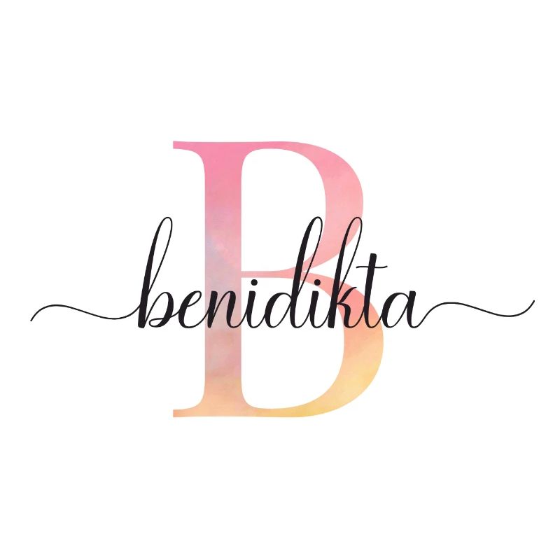 B | Monogramme | Nom | Benoît |Aquarelle