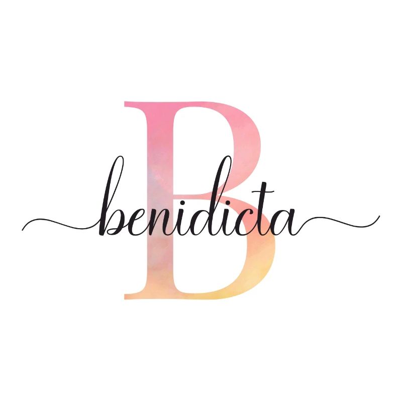 B | Monogramme | Nom | Bénédicte |Aquarelle