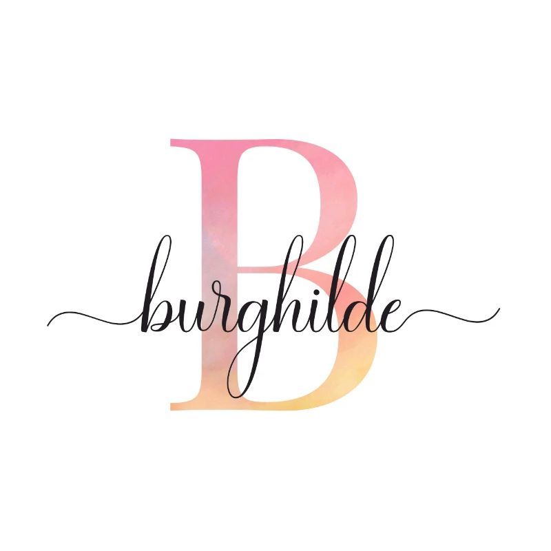 B | Monogram | Name | BurghildeWatercolor