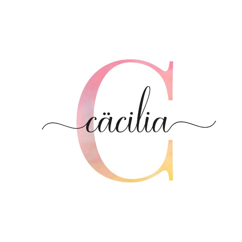 C | Monogramme | Nom | Cäcilia |Aquarelle
