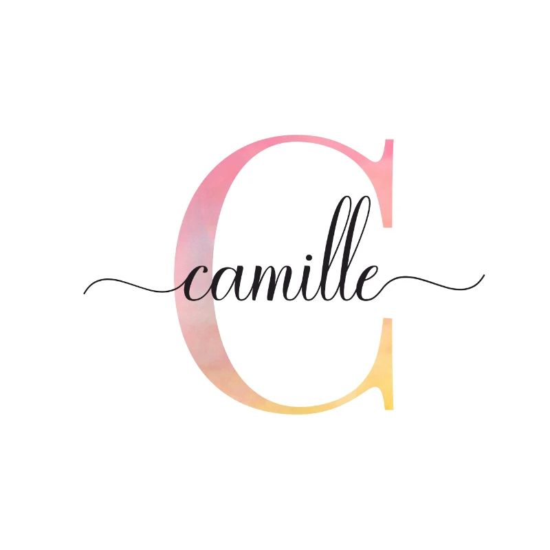 C | Monogramm | Name | Camille |Watercolor