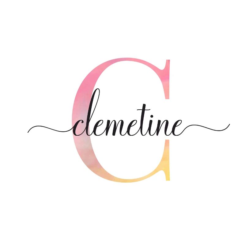 C | Monogramme | Nom | Clémentine |Aquarelle